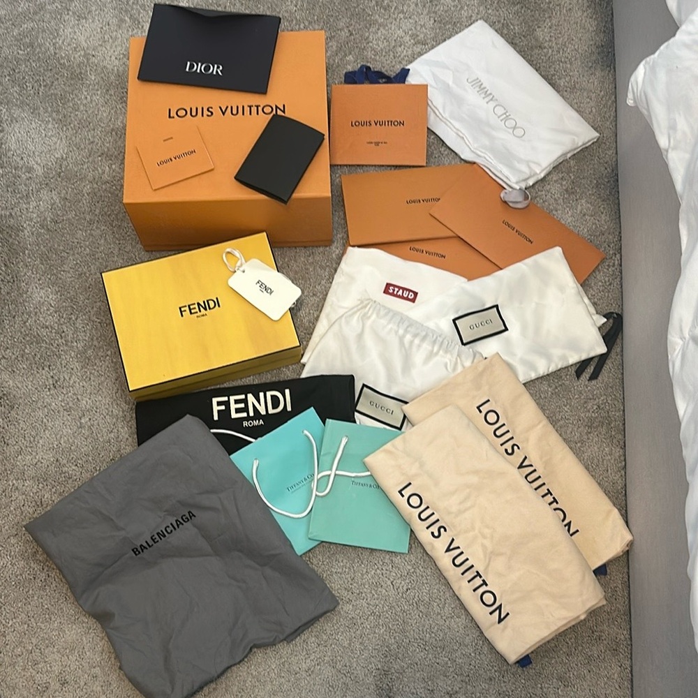 Luxury Designer Packaging - LV, Dior, Fendi, Gucci, Balenciaga, Tiffany, Staud